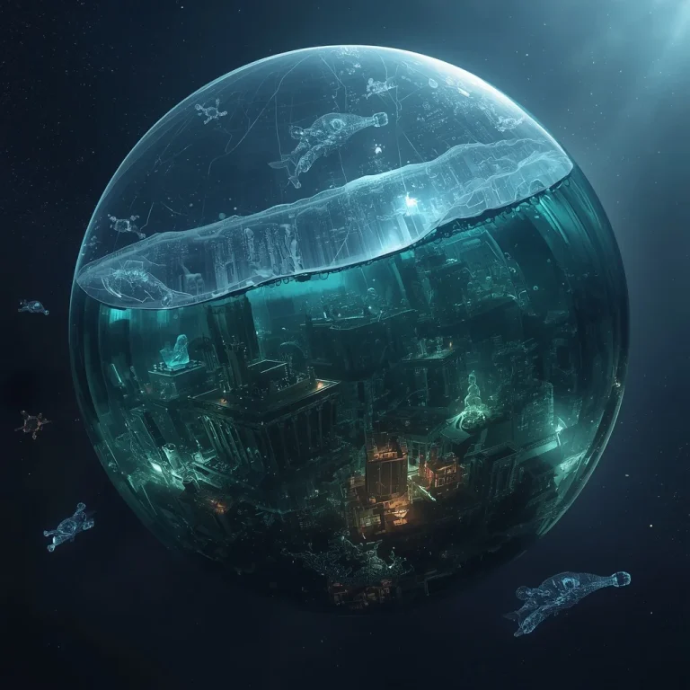Floating Luxury Civilization Inside Giant Living Neural Glass Ocean Universe Prompt | AI Image Generator Prompt — AI image prompt