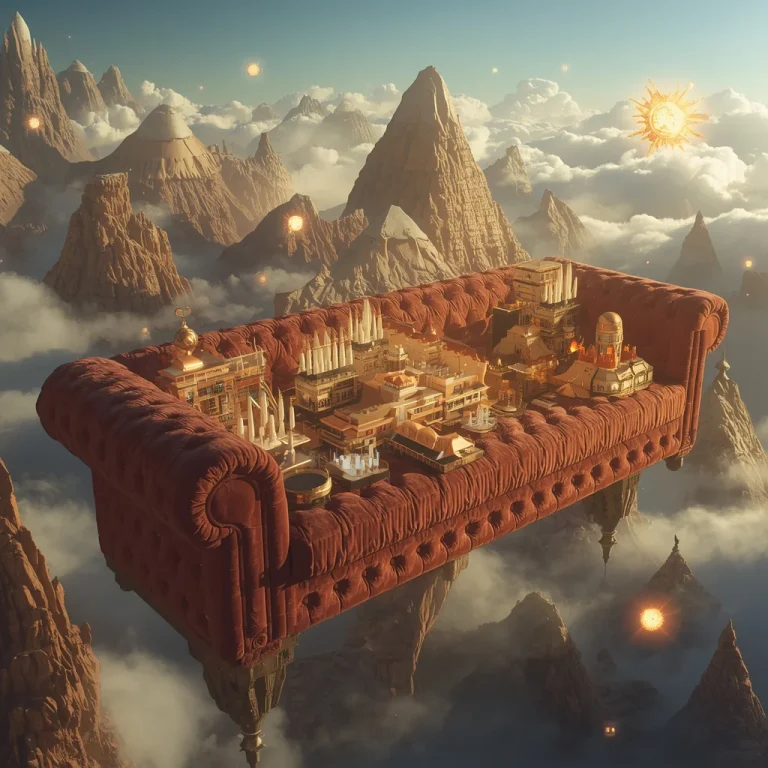 Giant Luxury Sofa Civilization Concept | Trending prompt in instagram ai photo lofi dusk — AI image prompt