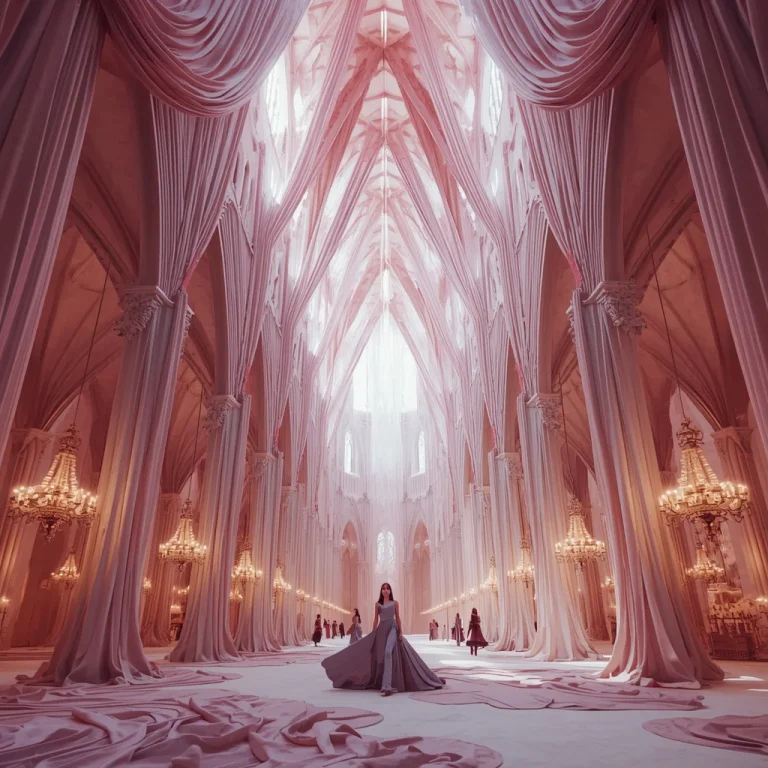 Luxury Fashion Cathedral Made Of Silk | Stylish prompt generator instagram — AI image prompt